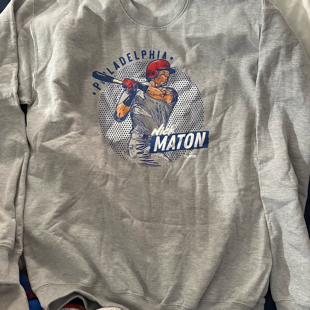 Philadelphia Phillies Baseball Nick Maton sweatshirt size medium